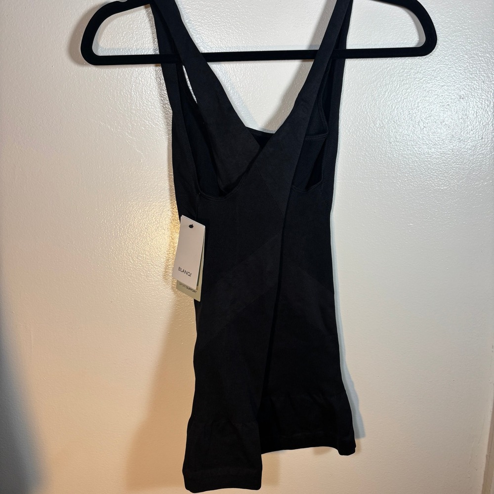 Blanqi Maternity Support Crossback Tank Sz XL Black NEW SportSupport Activewear - Picture 2 of 6